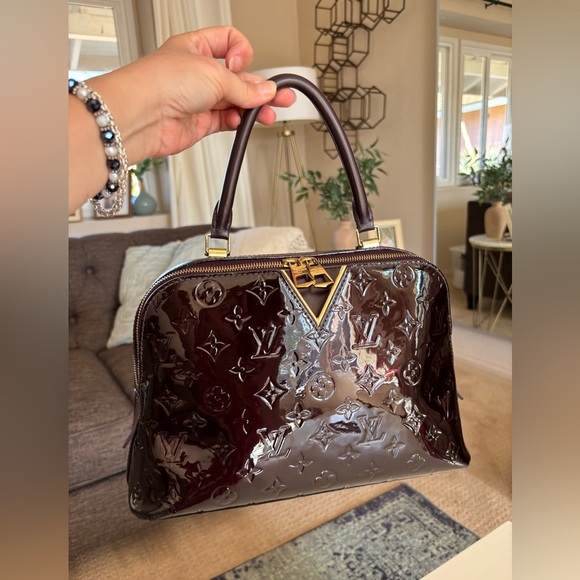 SOLD DO NOT BUY Louis Vuitton Amarante Monogram Vernis Melrose Bag Burgundy - Picture 7 of 16